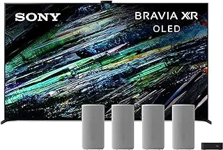 تلفزيون سوني BRAVIA 65 بوصة QD-OLED 4K UHD HDR Master Series Bravia Core مع تلفزيون Google الذكي HDMI 2.1 وميزات حصرية لجهاز Playstation 5 - XR-65A95L (موديل 2023) مع Sony 7.1.4Ch HT-A9