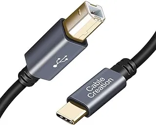 USB C Printer Cable 10FT CableCreation USB C to Printer Cable USB C to B, Scanner Cable Printer Cable to USB C MIDI Cable for Yamaha Casio Digital Piano MIDI Controller DJ Controller, 3M Black