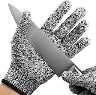 NoCry Cut Resistant Gloves - Ambidextrous, Food Grade, High Performance Level 5 Protection