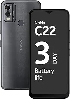 Nokia C22 4GB + 4GB Virtual RAM and 128GB Storage Smartphone, Charcoal