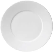 BARALEE PORCELIAN CERAMIC SIMPLE PLUS FLAT PLATE, Dinner plate, Round platter, Serving plate, Porcelain platter, White, 31 CM WIDE RIM (12 1/4