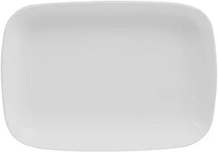 BARALEE SIMPLE PLUS WHITE RECTANGULAR COUPE PLATE, 091155A, 22.5 X 30.5 CM (8 7/8