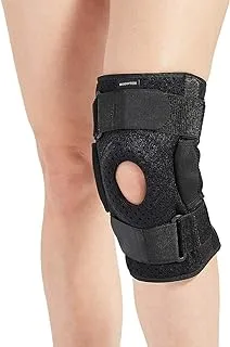 SNY Hinged Knee Brace,Adjustable Open Patella Wraparound Knee Stabilizer Support,Knee Support for Swollen ACL, Tendon, Ligament and Meniscus Injuries