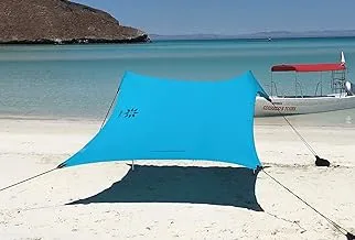 Neso Tent Beach Tent with Sand Anchor, Portable Canopy Sunshade - 7' x 7' - Patent Reinforced Corners (Color)