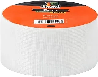Snail Heavy Duty Duct Tape-4.8cmx10m-Strong Adhesive Waterproof Tear-Resistant Flexible Industrial Repair White Utility Tape for Home Repairs Packaging Sealing Plumbing Automotives and Emergency Fixes