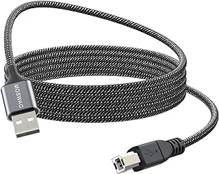 MOSWAG Printer Cable 3.28FT/1Meter USB Type A to Type B Durable USB Printer Cord High Speed Printer Cable for HP,Canon,Dell,Epson,Lexmark,Xerox,Brother,Samsung and More