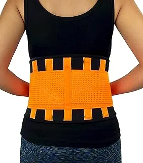 Healing Elements Back Brace - Breathable Compression Waist Lumbar Lower Back Support for Sciatica, Herniated Disc, Scoliosis, Back Pain Relief, Heavy lifting, with Dual Adjustable Straps – Unisex
