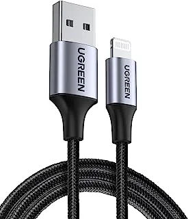 UGREEN iPhone Cable 2M Nylon braided [MFi Certified] Lightning Cable iPhone Charger Cable USB A to Lightning Cable for iPhone 14/14 Pro/14 Plus/14 Pro Max, iPhone 13-8 All Series-Black