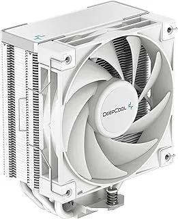 DeepCool AK400 WH Performance CPU Cooler, 4 Direct Touch Copper Heat Pipes, 120mm Fluid Dynamic Bearing PWM Fans, 220W TDP, White