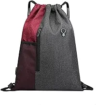 ELECDON Drawstring Sackpack Bag, Gymsack Bag with Pocket Gym Sports Bag Outdoor Exercise Running Swimming Backpack Unisex