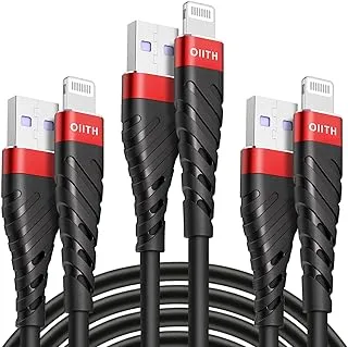3Pack 6Ft Charger Cable for Long 6 Foot iPhone Charger Cord, Data Sync Fast iPhone USB Charging Cable Cord Compatible with iPhone 11 Pro MAX XS Xr X Case/8 Plus/7/7 Plus/6/6s Plus/5s/5,iPad Mini Case