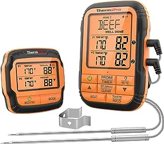 ThermoPro Wireless Meat Thermometer TP28, 500FT Remote Grill Thermometer with Dual Probe, BBQ Thermometer for Smoker Oven Grill, Smoker Thermometer for Cooking Beef Turkey Lamb