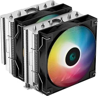 DeepCool AG620 ARGB مبرد وحدة المعالجة المركزية ثنائي البرج، 2 × مروحة 120 مم، ستة أنابيب حرارية نحاسية، دعم Intel/AMD