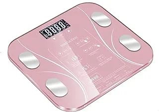 Body Fat BMI Scale Digital Human Weight Scales Floor LCD Display Body Index Electronic Smart Weighing Scales(Pink)