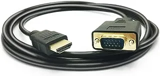 كابل PeoTRIOL HDMI إلى VGA، 1080P HDMI ذكر إلى VGA ذكر M/M سلك محول فيديو VGA متوافق مع سطح المكتب HDMI، الكمبيوتر المحمول، DVD إلى 15 دبوس D-SUB VGA HDTV جهاز عرض - 6 أقدام