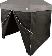 Impact Canopy 10-Foot Canopy Tent Wall Set, 1 Solid Sidewall and 1 Middle Zipper Sidewall Only, Black