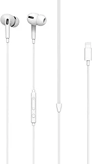 Levore Wired Earphones With MFI Lightning Connector, 1.2m - White