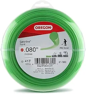 أوريغون 21-380 جاتورلاين ملف بوزن 1 رطل من خط تشذيب سلسلة دائري 0.080 بوصة × 413 قدم، أخضر