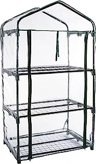 Pure Garden 3-Tier Greenhouse – Outdoor Gardening Hot House with Zippered Cover and Metal Shelves for Growing Vegetables, Flowers and Seedlings
