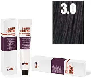 KayPro Caviar Supreme Ammonia-Free Permanent Hair Color Cream 100 ml, 3.0 Dark Drown
