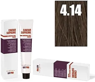 KayPro Caviar Supreme Ammonia-Free Permanent Hair Color Cream 100 ml, 4.14 Medium Brown Cocoa