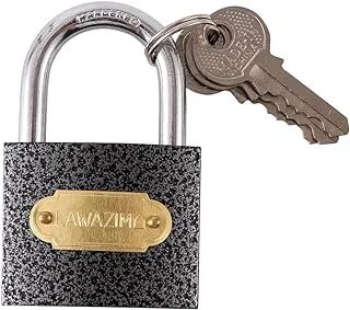 Lawazim Iron Padlock -50mm- Keyed Anti-pick Tamper-proof Weather-resistant Lock Enhanced Safety and Security Protection from Theft - for Gates Doors Sheds Lockers Toolboxes Bikes Luggage and Cabinets