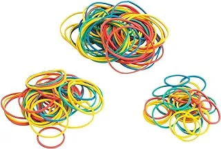Lawazim Colorful Rubber Band Set (25-38-50) mm| General Purpose Elastic Stretchable Bands Sturdy Rubber Bands for Home, Office, School, Stationery Supplies