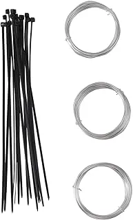 Lawazim Wire -4 Piece 10meter- Versatile Corrosion-Resistant Wire Set with Black Zip Ties - for Bending Beading Floral and Gardening for DIY Crafting Jewelry Making Plant Securing and Cable Organizing