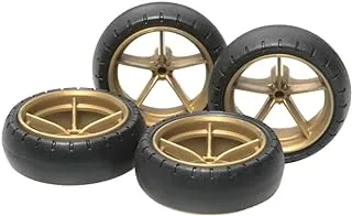 Large Dia Narrow Lightweight Wheels (w/Arched Tyres) Mini 4WD Grade Up Parts Series