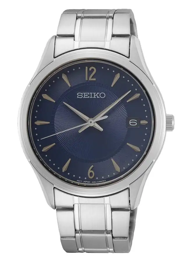 Seiko Men Analog Round Shape Stainless Steel Wrist Watch SUR419P - 39.4 Millimeter