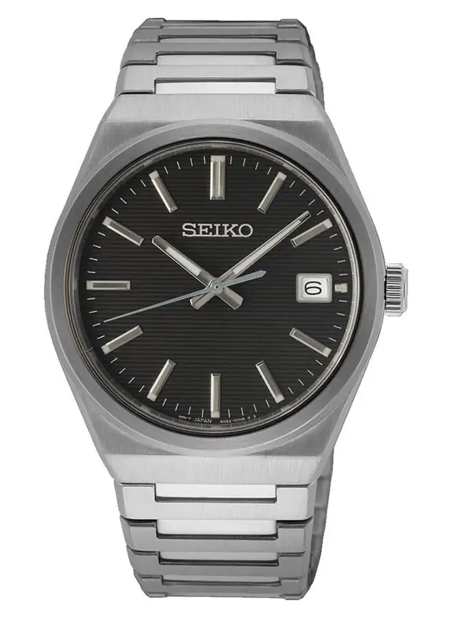 Seiko Men Analog Round Shape Stainless Steel Wrist Watch SUR557P - 38 Millimeter