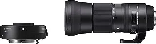 عدسة سيجما ZB954 150-600 ملم F5-6.3 DG OS HSM المعاصرة مع مجموعة محول TC-1401 لكاميرا كانون - أسود