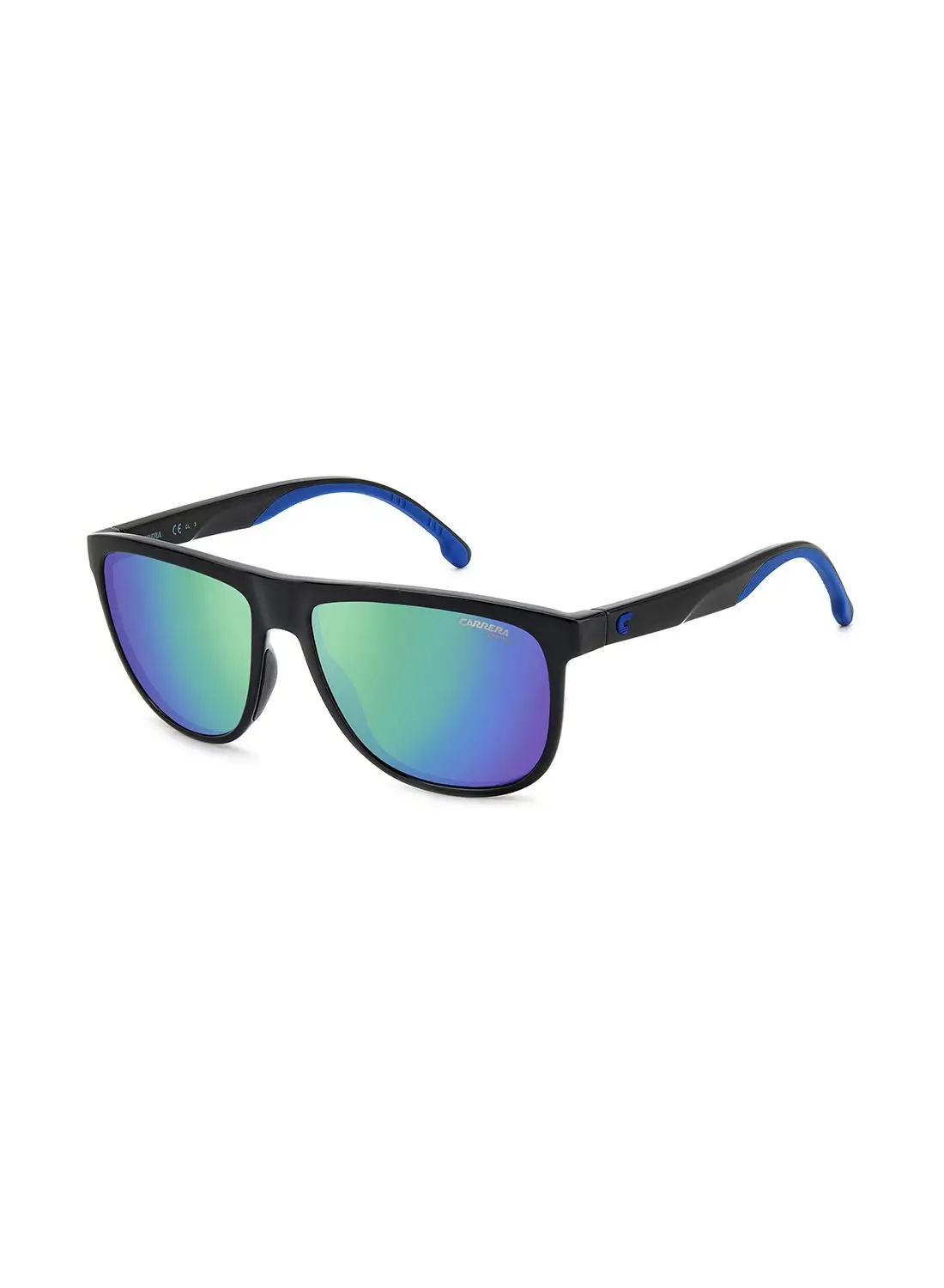 كاريرا نظارة شمسية للرجال للحماية من الأشعة فوق البنفسجية - Carrera 8059/S أسود/أزرق 58 - مقاس العدسة: 58 ملم