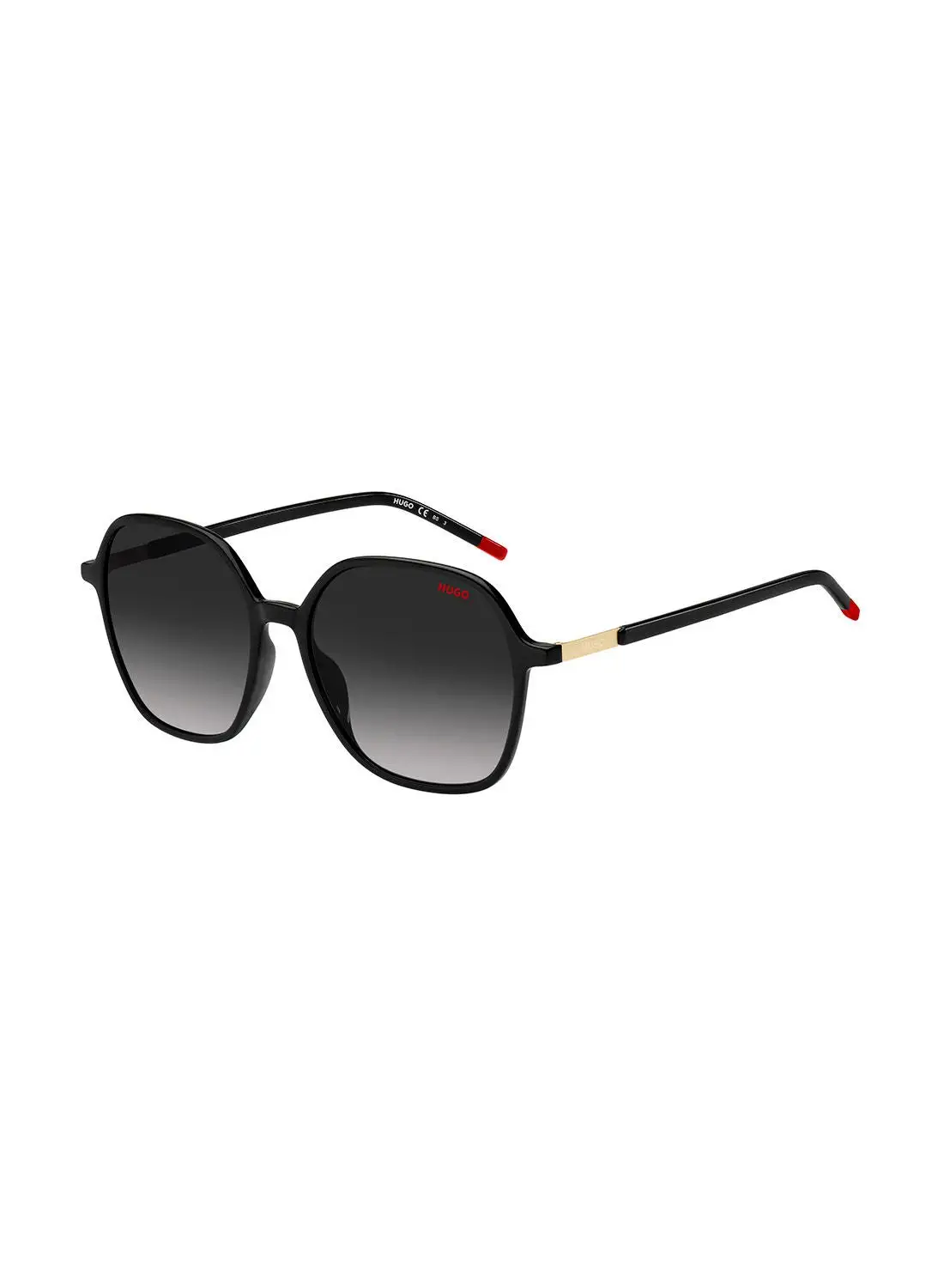 HUGO Women's UV Protection Octagonal Sunglasses - Hg 1236/S Black 55 - Lens Size: 55 Mm