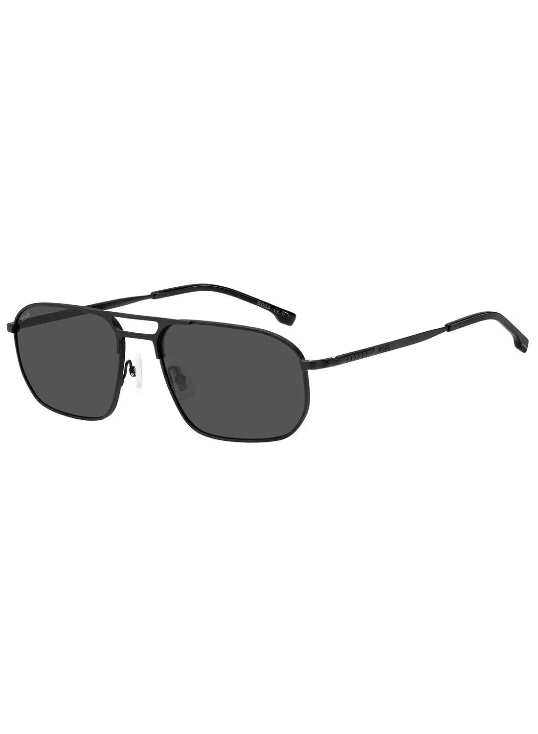 هيوغو بوس نظارة شمسية نافيجيتور للحماية من الأشعة فوق البنفسجية للرجال - Boss 1446/S Mtt Black 59 - مقاس العدسة: 59 ملم