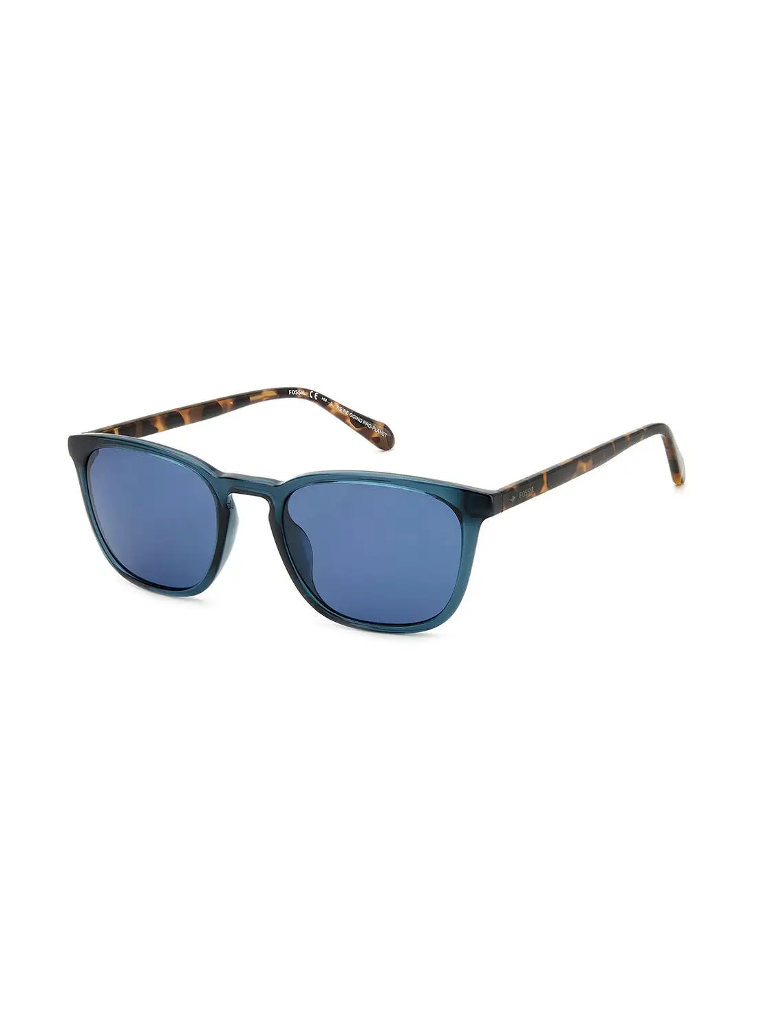 FOSSIL Men's UV Protection Square Sunglasses - Fos 2127/S Cry Teal 54 - Lens Size: 54 Mm