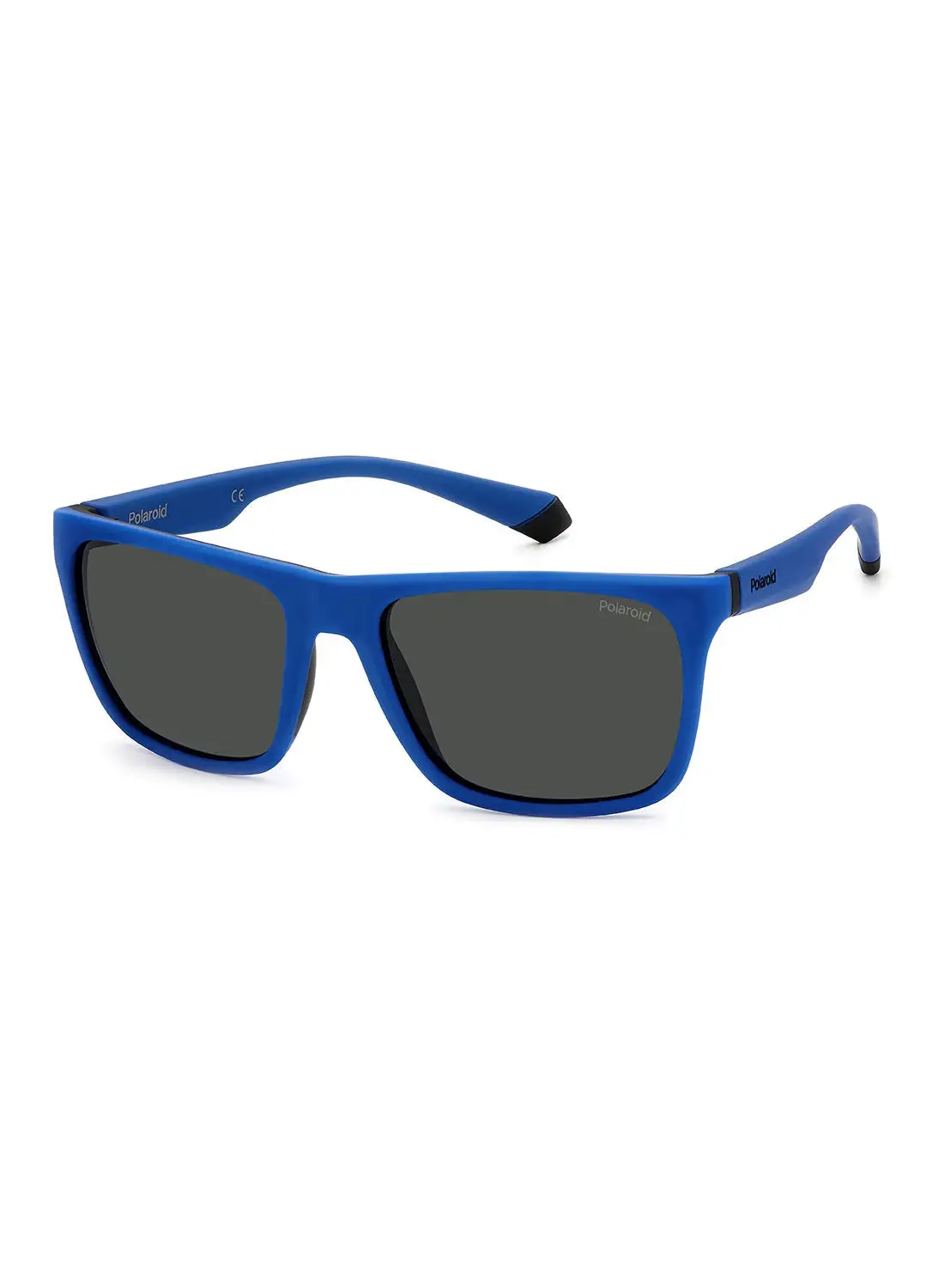 بولارويد نظارة شمسية مربعة للجنسين للحماية من الأشعة فوق البنفسجية - Pld 2141/S Mt Bl Blk 57 - مقاس العدسة: 57 ملم