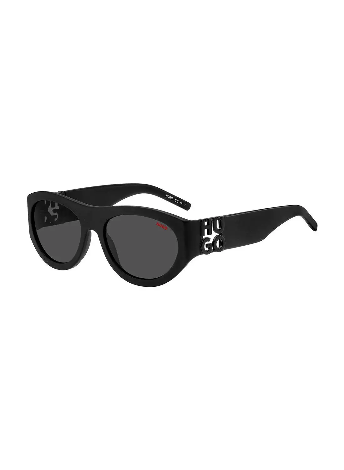 هوغو نظارة شمسية مستطيلة للحماية من الأشعة فوق البنفسجية للرجال - Hg 1254/S أسود 57 - مقاس العدسة: 57 ملم