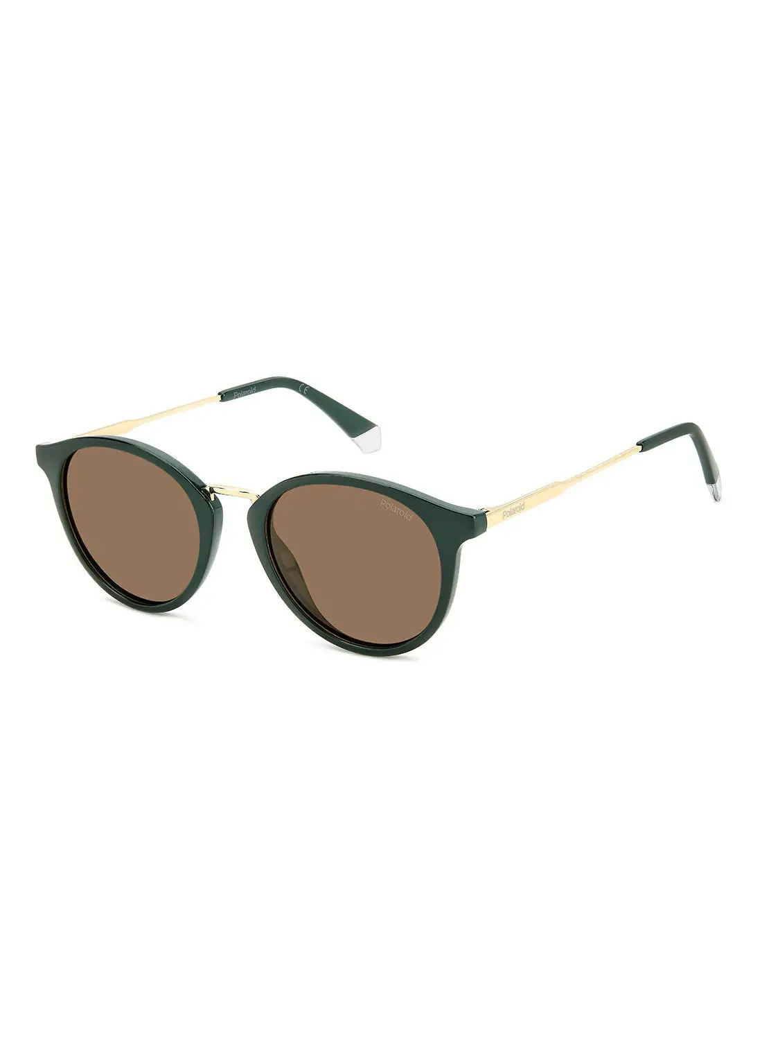 Polaroid Unisex UV Protection Round Sunglasses - Pld 4147/S/X Green 51 - Lens Size: 51 Mm