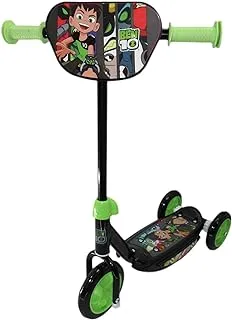 Mascube Ben10 3 Wheels Scooter for Kids, Green/Black