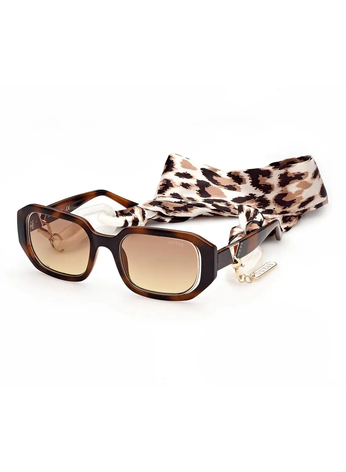 GUESS Women's UV Protection Asymmetrical Shape Sunglasses - GU781753F53 - Lens Size: 53 Mm
