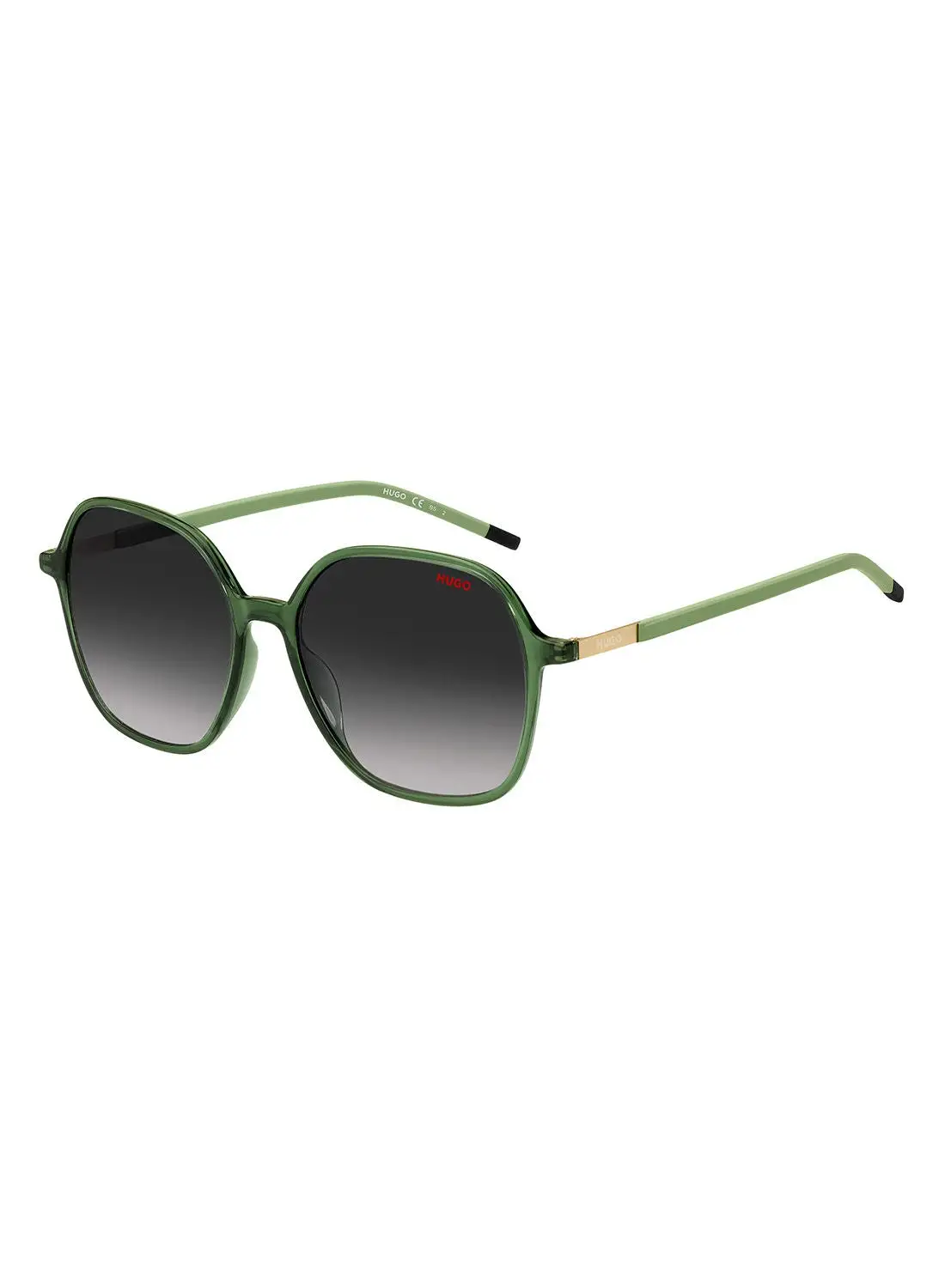 HUGO Women's UV Protection Octagonal Sunglasses - Hg 1236/S Green 55 - Lens Size: 55 Mm