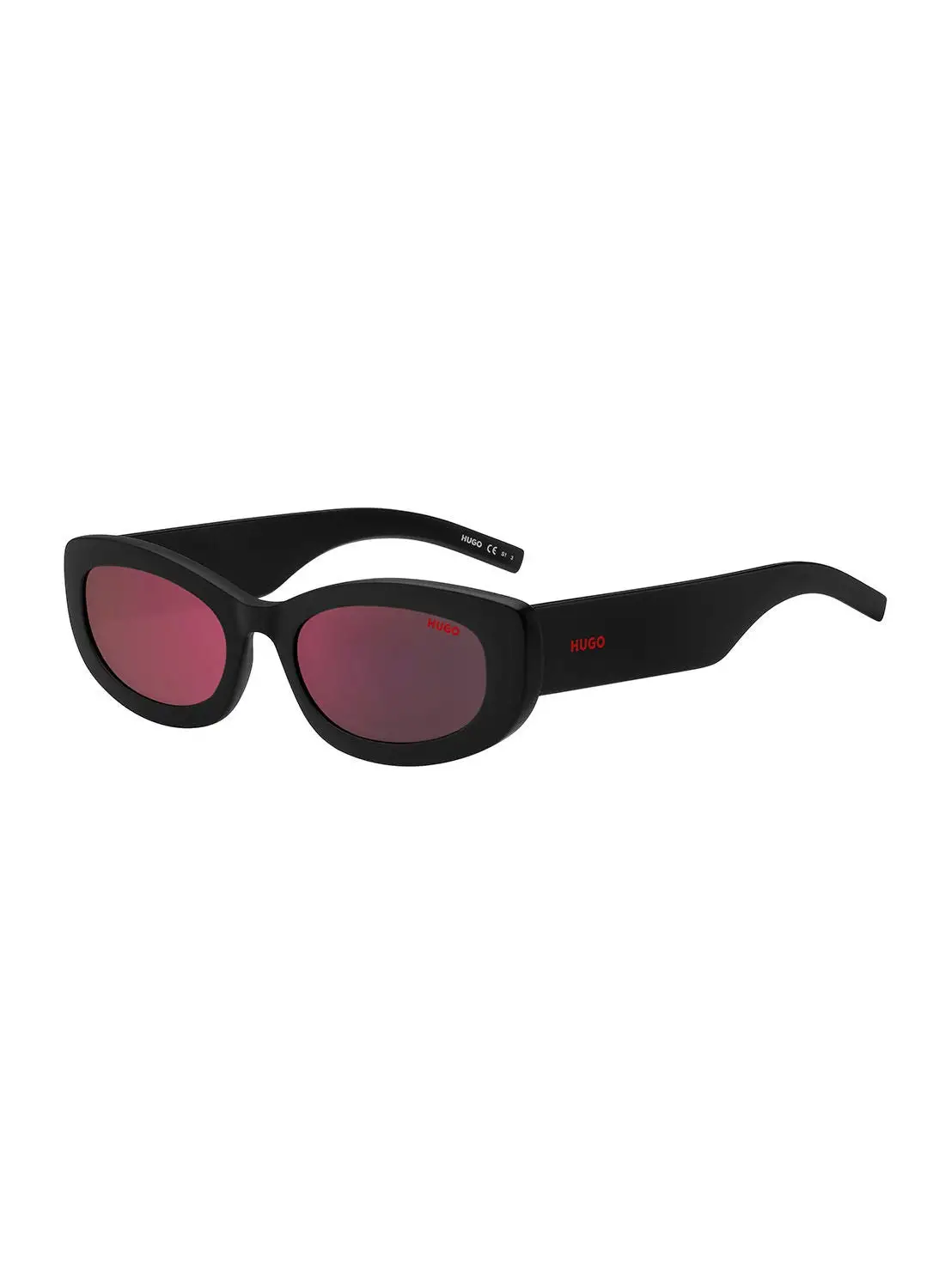 هوجو نظارة شمسية مستطيلة للنساء للحماية من الأشعة فوق البنفسجية - Hg 1253/S Black 54 - مقاس العدسة: 54 ملم
