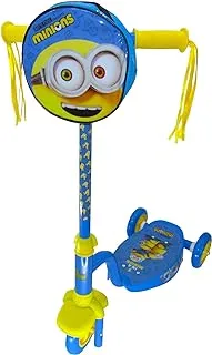 Mascube Minions Three Wheels Scooter for Kids, Blue/Yellow