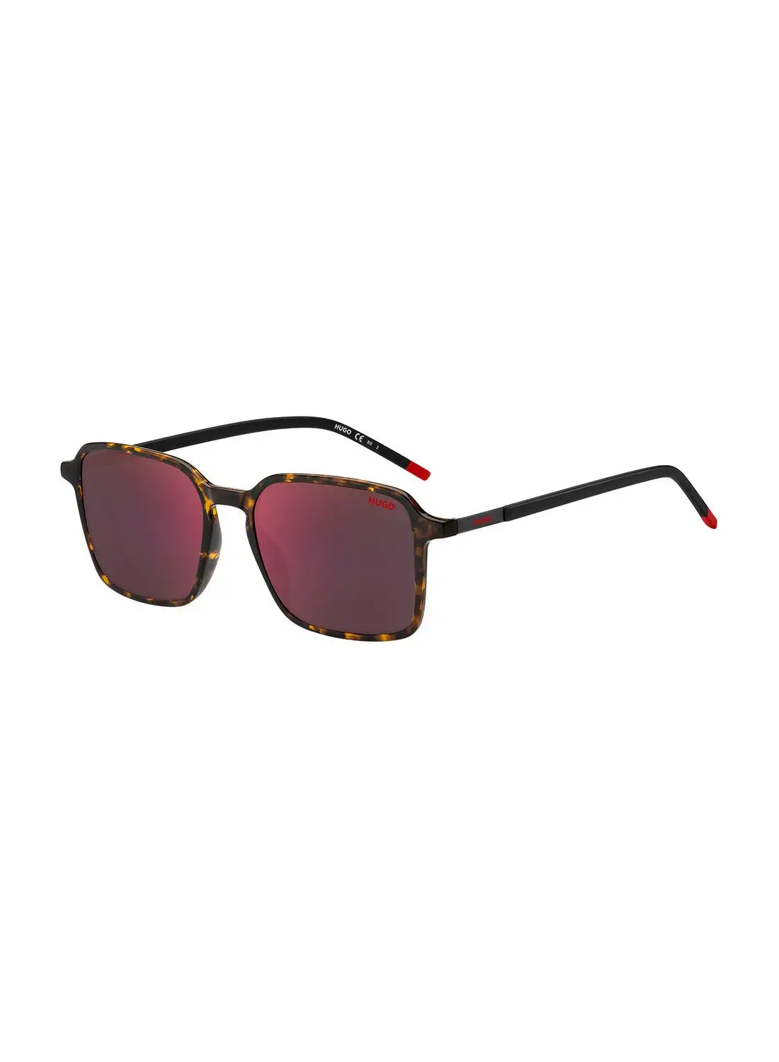 HUGO Men's UV Protection Rectangular Sunglasses - Hg 1228/S Havn Brwn 53 - Lens Size: 53 Mm