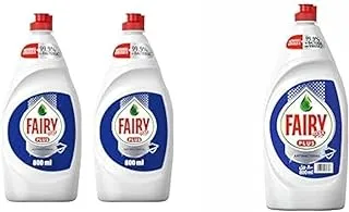 Fairy Plus Antibacterial Dishwashing Liquid Soap with alternative power to bleach, 3x800 ml
