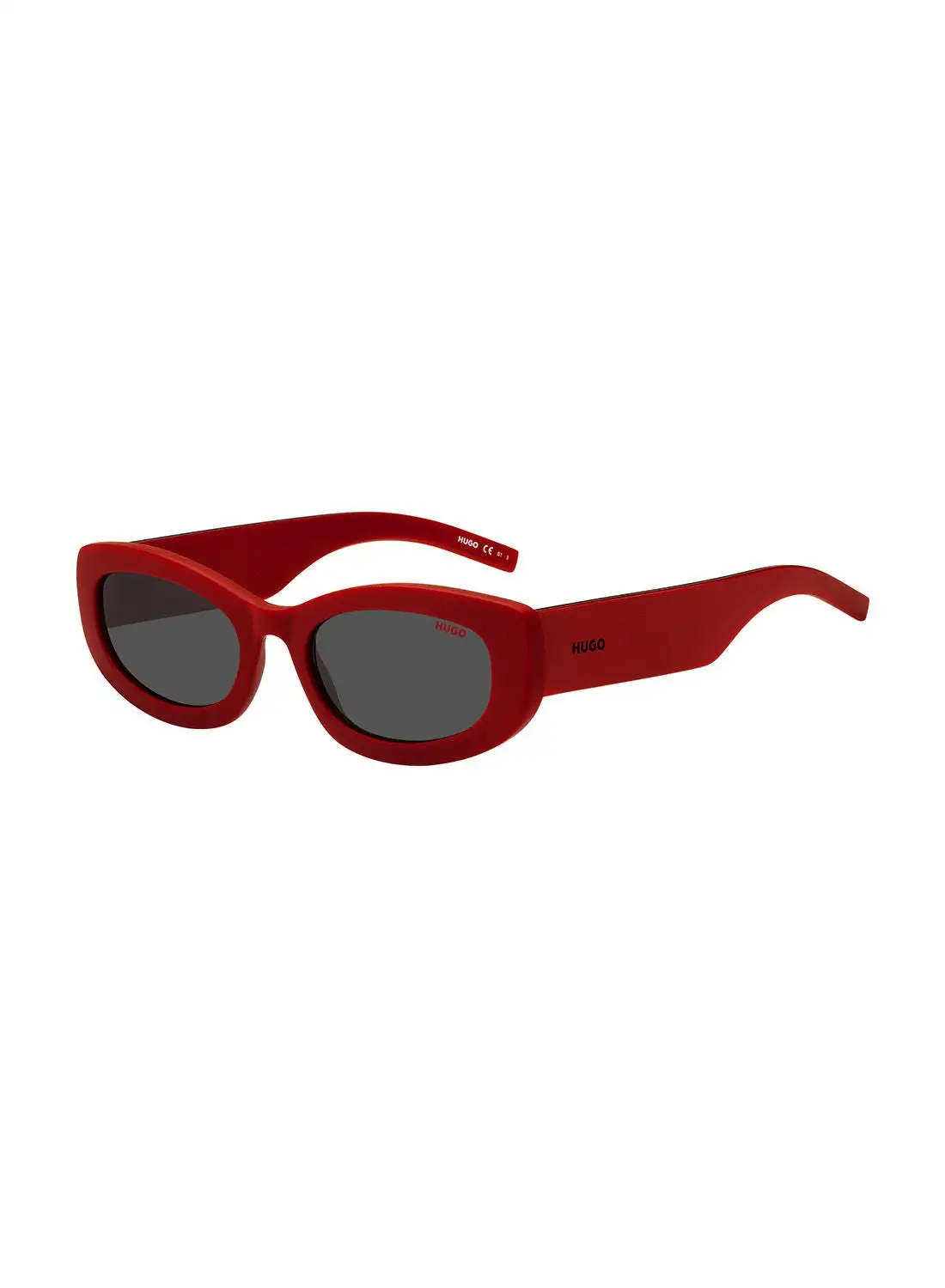 هوغو نظارة شمسية مستطيلة للنساء للحماية من الأشعة فوق البنفسجية - Hg 1253/S Red 54 - مقاس العدسة: 54 ملم