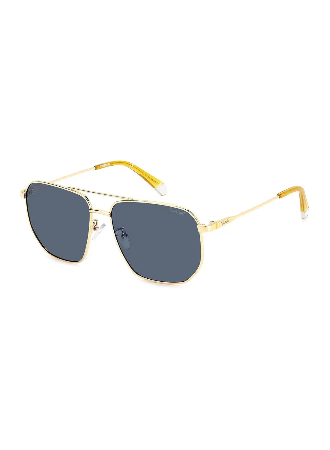 Polaroid Men's UV Protection Navigator Sunglasses - Pld 4141/G/S/X Gold Blue 59 - Lens Size: 59 Mm