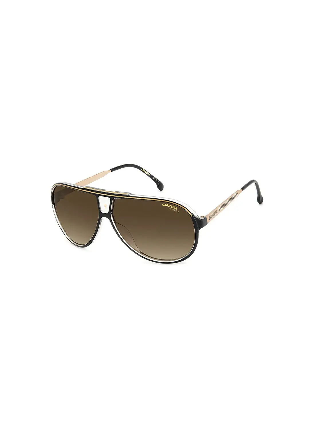 Carrera Men's UV Protection Pilot Sunglasses - Carrera 1050/S Blk Gold 63 - Lens Size: 63 Mm
