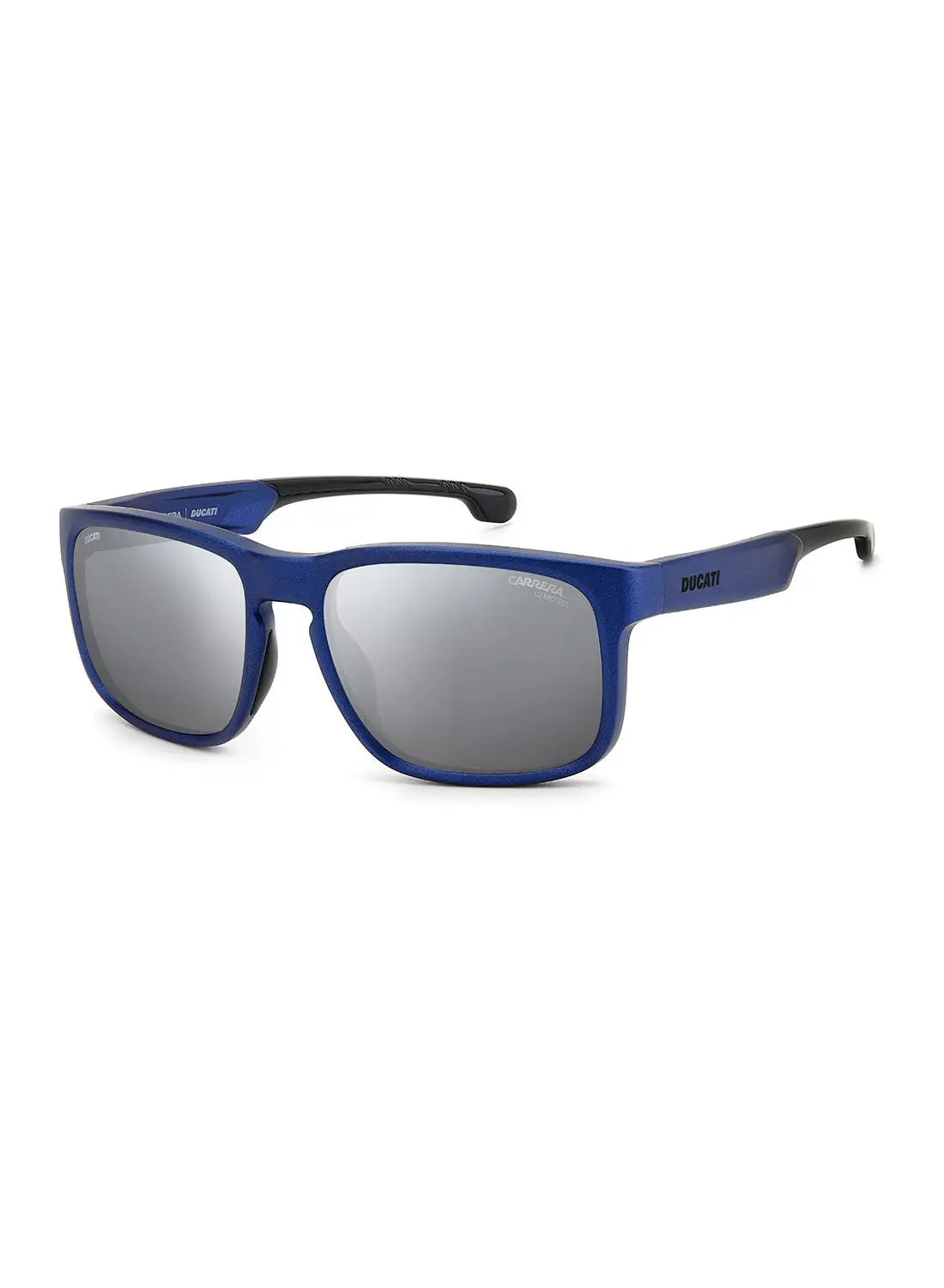 نظارة كاريرا الشمسية مستطيلة الشكل للحماية من الأشعة فوق البنفسجية للرجال - Carduc 001/S Blue Metal 57 - مقاس العدسة: 57 ملم